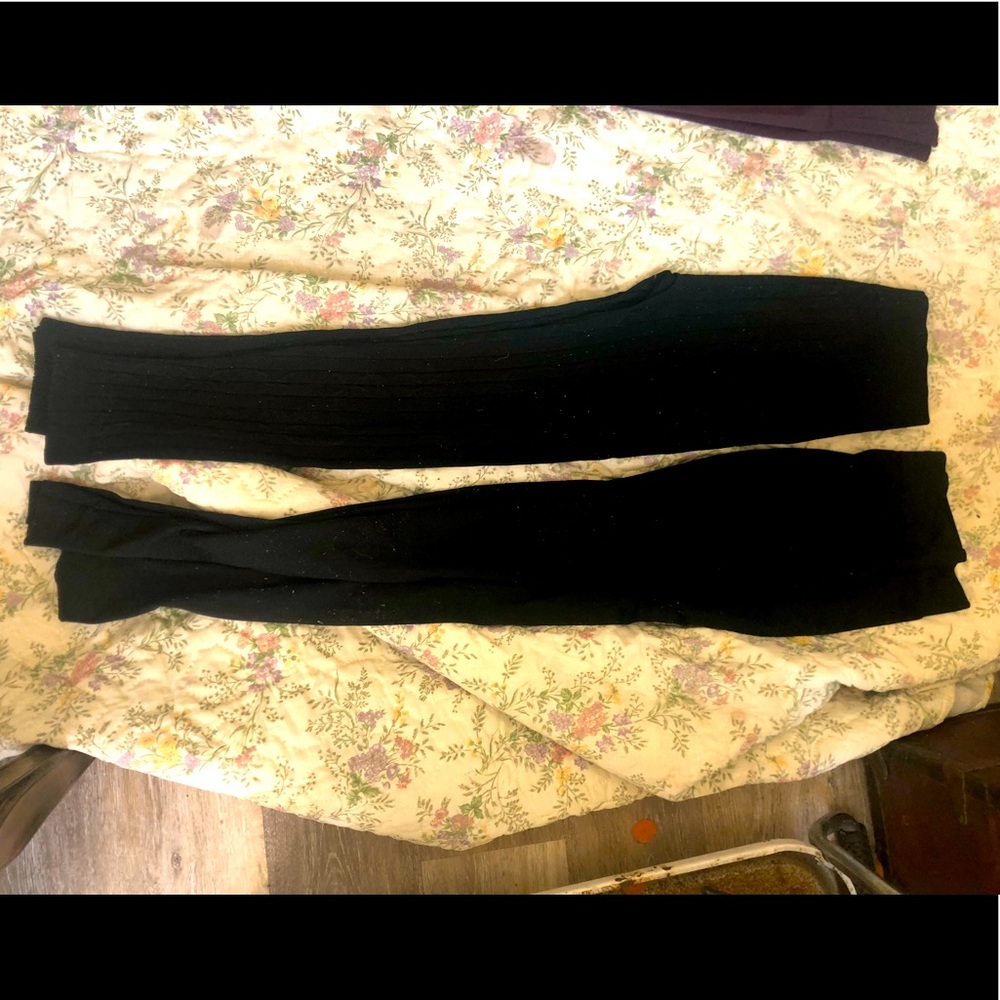 Double take, two black pairs of leggings